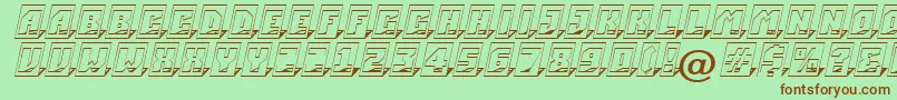 ASimplercm3Dsh Font – Brown Fonts on Green Background