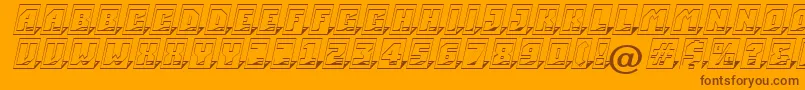 ASimplercm3Dsh Font – Brown Fonts on Orange Background