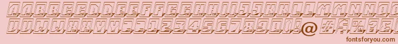 ASimplercm3Dsh Font – Brown Fonts on Pink Background