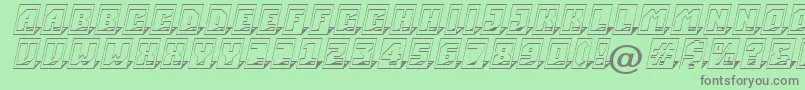 ASimplercm3Dsh Font – Gray Fonts on Green Background