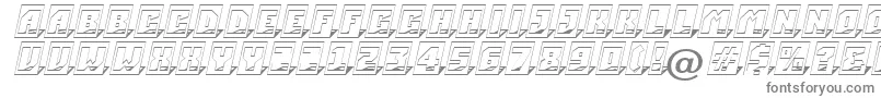 ASimplercm3Dsh-fontti – harmaat kirjasimet valkoisella taustalla