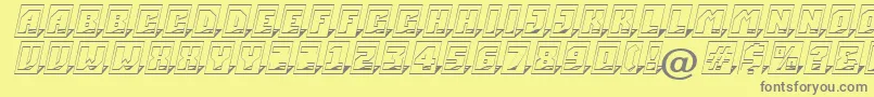 ASimplercm3Dsh Font – Gray Fonts on Yellow Background