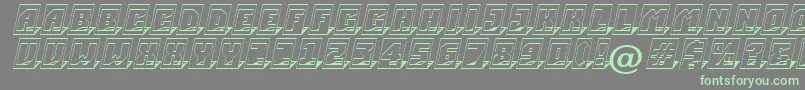 ASimplercm3Dsh Font – Green Fonts on Gray Background