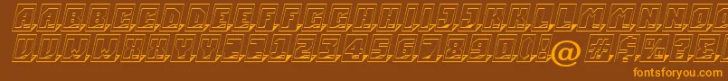 ASimplercm3Dsh Font – Orange Fonts on Brown Background