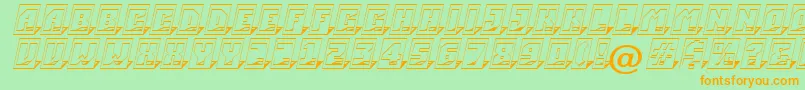 ASimplercm3Dsh Font – Orange Fonts on Green Background