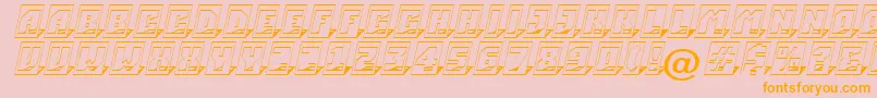 ASimplercm3Dsh Font – Orange Fonts on Pink Background