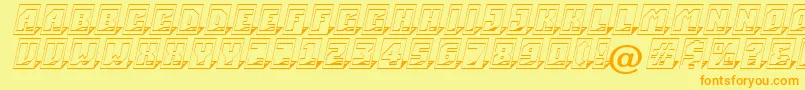 ASimplercm3Dsh Font – Orange Fonts on Yellow Background