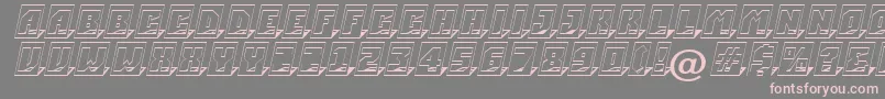 ASimplercm3Dsh Font – Pink Fonts on Gray Background