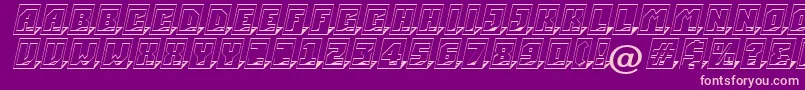 ASimplercm3Dsh Font – Pink Fonts on Purple Background