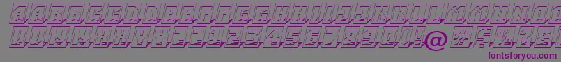 ASimplercm3Dsh Font – Purple Fonts on Gray Background