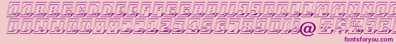 ASimplercm3Dsh Font – Purple Fonts on Pink Background