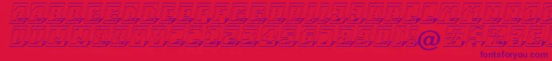 ASimplercm3Dsh Font – Purple Fonts on Red Background