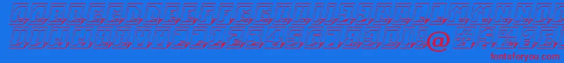 ASimplercm3Dsh Font – Red Fonts on Blue Background