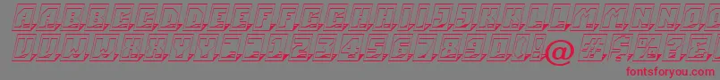 ASimplercm3Dsh Font – Red Fonts on Gray Background
