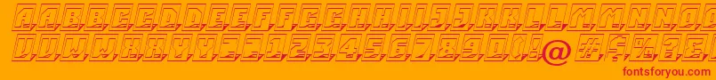 ASimplercm3Dsh Font – Red Fonts on Orange Background