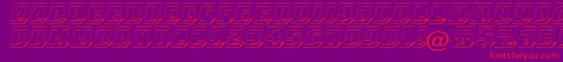 ASimplercm3Dsh Font – Red Fonts on Purple Background