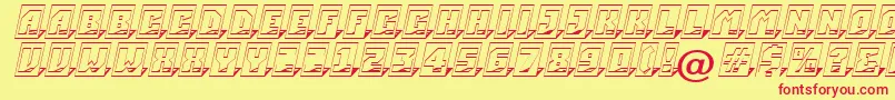 ASimplercm3Dsh Font – Red Fonts on Yellow Background
