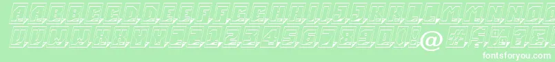 ASimplercm3Dsh Font – White Fonts on Green Background