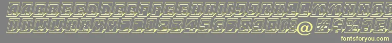 ASimplercm3Dsh Font – Yellow Fonts on Gray Background