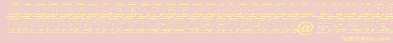 ASimplercm3Dsh Font – Yellow Fonts on Pink Background