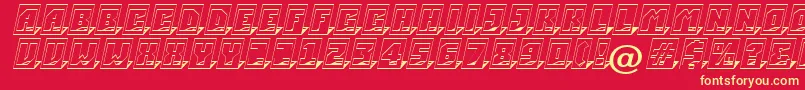 ASimplercm3Dsh Font – Yellow Fonts on Red Background