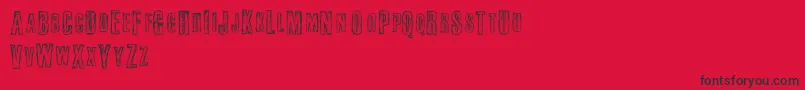 Fail ffy Font – Black Fonts on Red Background