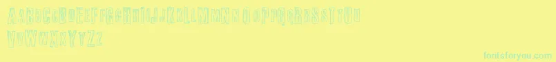 Fail ffy Font – Green Fonts on Yellow Background