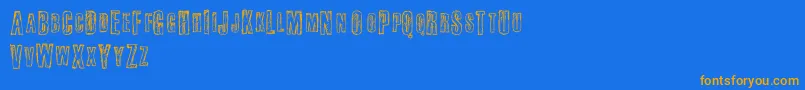 Fail ffy Font – Orange Fonts on Blue Background