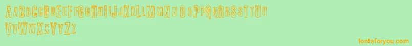 Fail ffy Font – Orange Fonts on Green Background