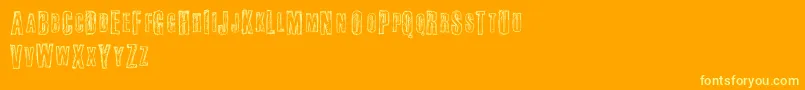 Fail ffy Font – Yellow Fonts on Orange Background