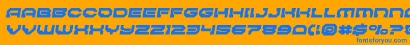 Pulsarclasssolidsemital Font – Blue Fonts on Orange Background