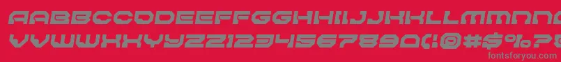 Pulsarclasssolidsemital Font – Gray Fonts on Red Background