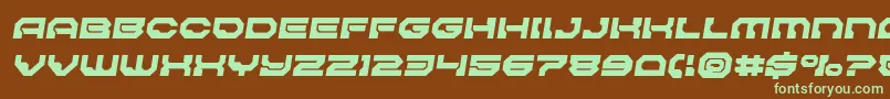 Pulsarclasssolidsemital Font – Green Fonts on Brown Background