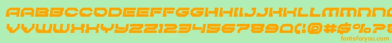 Pulsarclasssolidsemital Font – Orange Fonts on Green Background