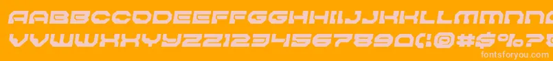 Шрифт Pulsarclasssolidsemital – розовые шрифты на оранжевом фоне