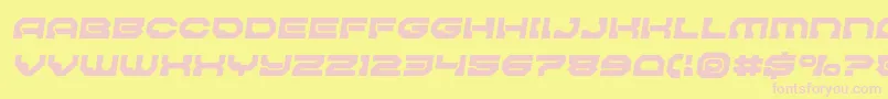 Pulsarclasssolidsemital Font – Pink Fonts on Yellow Background