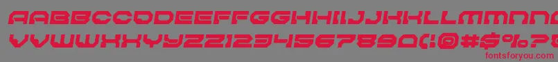 Pulsarclasssolidsemital Font – Red Fonts on Gray Background