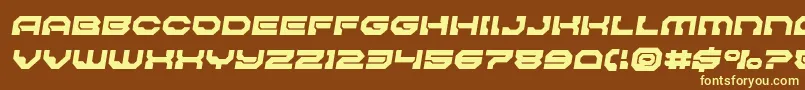 Pulsarclasssolidsemital Font – Yellow Fonts on Brown Background