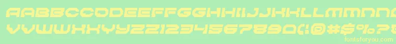 Pulsarclasssolidsemital Font – Yellow Fonts on Green Background