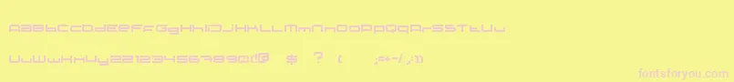 フォントXxiiStatic – ピンクのフォント、黄色の背景