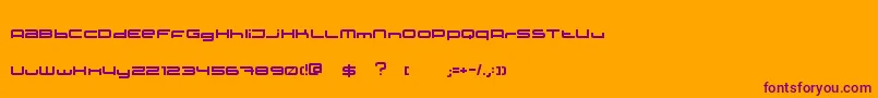 Шрифт XxiiStatic – фиолетовые шрифты на оранжевом фоне