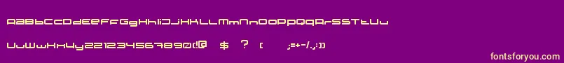 Fonte XxiiStatic – fontes amarelas em um fundo roxo