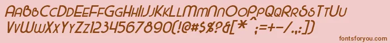 MajelItalic Font – Brown Fonts on Pink Background