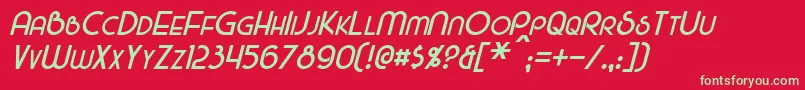 fuente MajelItalic – Fuentes Verdes Sobre Fondo Rojo