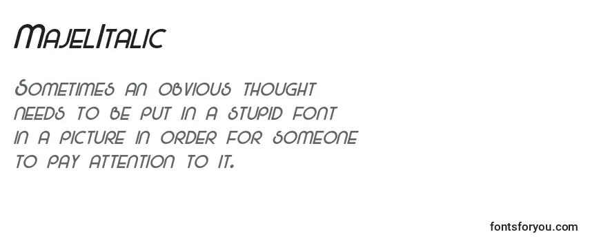 MajelItalic Font