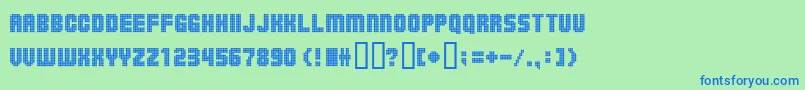 Ballsoontherampage Font – Blue Fonts on Green Background