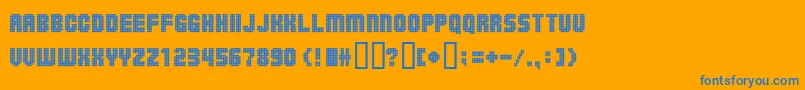 Ballsoontherampage-fontti – siniset fontit oranssilla taustalla