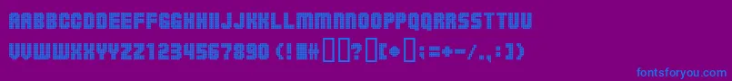 Ballsoontherampage Font – Blue Fonts on Purple Background