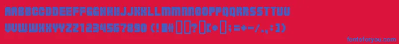 Ballsoontherampage Font – Blue Fonts on Red Background