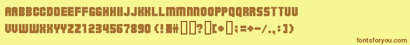 Ballsoontherampage Font – Brown Fonts on Yellow Background